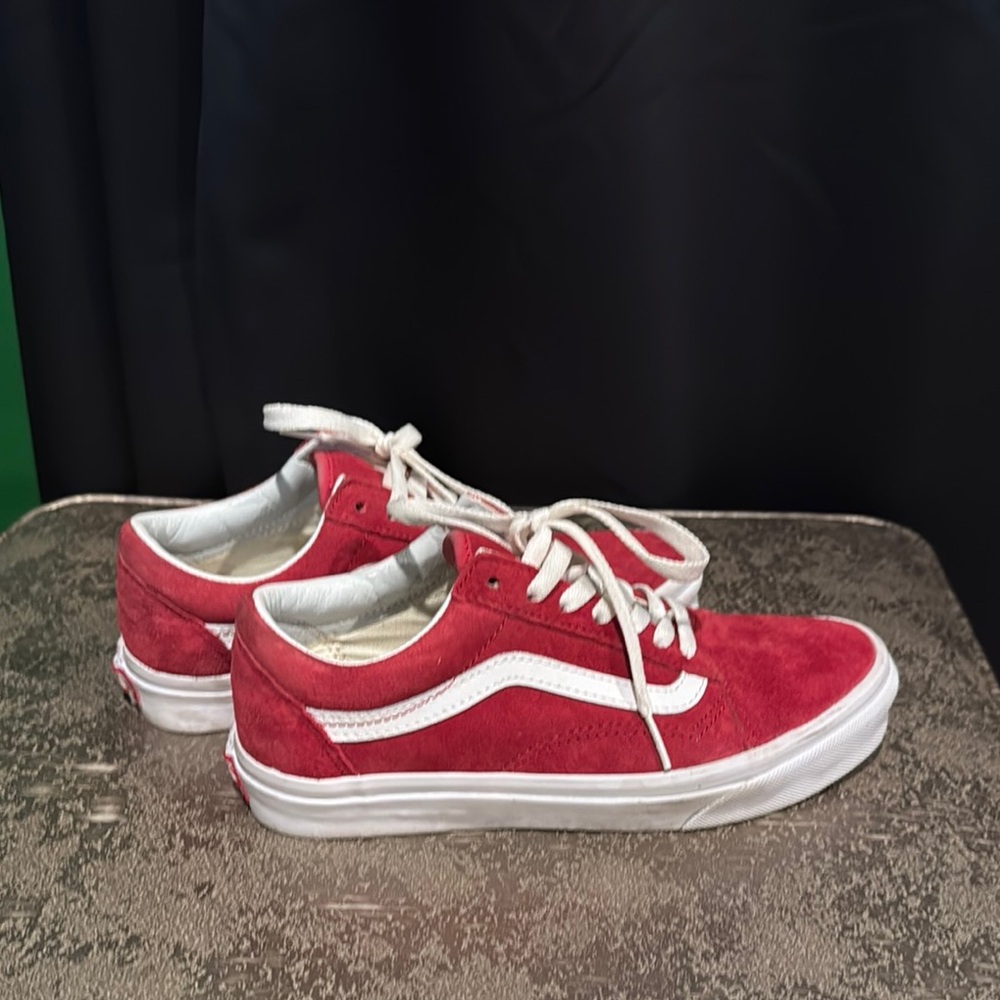 Vans Red and White Women's Sneakers